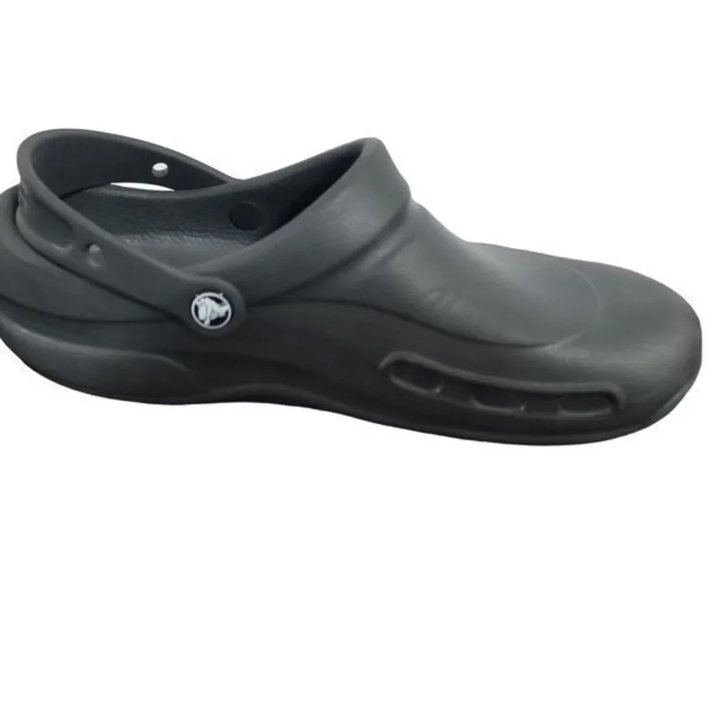 Crocs At Work Bistro Mens 10 Gray‎ Comfort Slip Resistant Clogs 10075 W12 Work